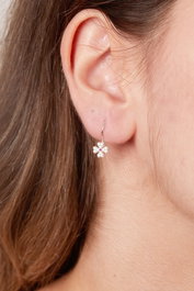 Heliophilia Silver Pendientes de Plata Rosa de Ley 925